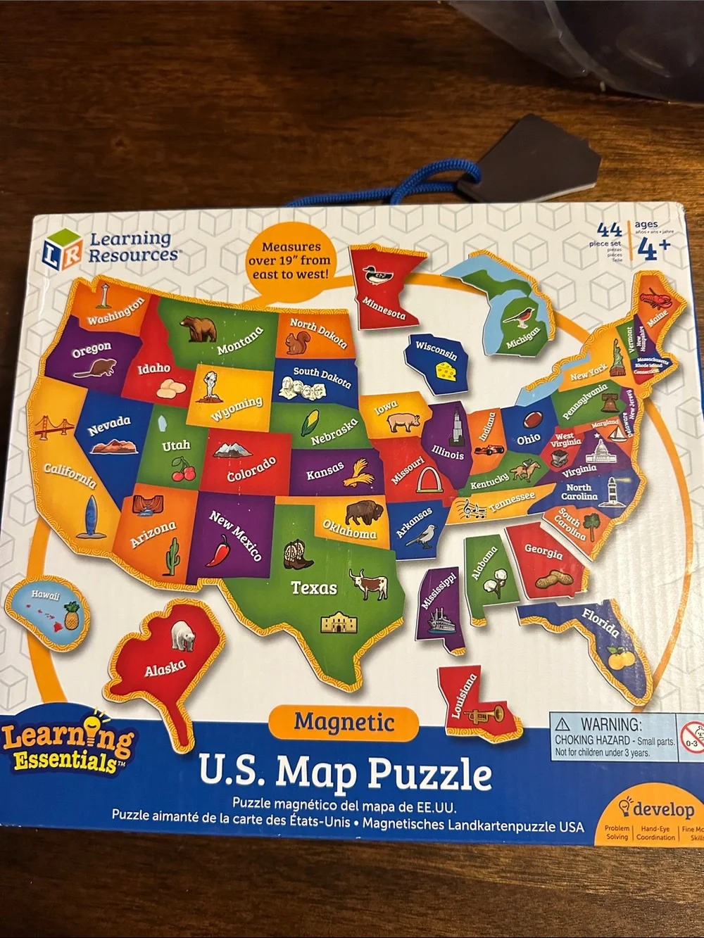 Magnetic U.S. Map Puzzle - Colorful Kids Puzzle